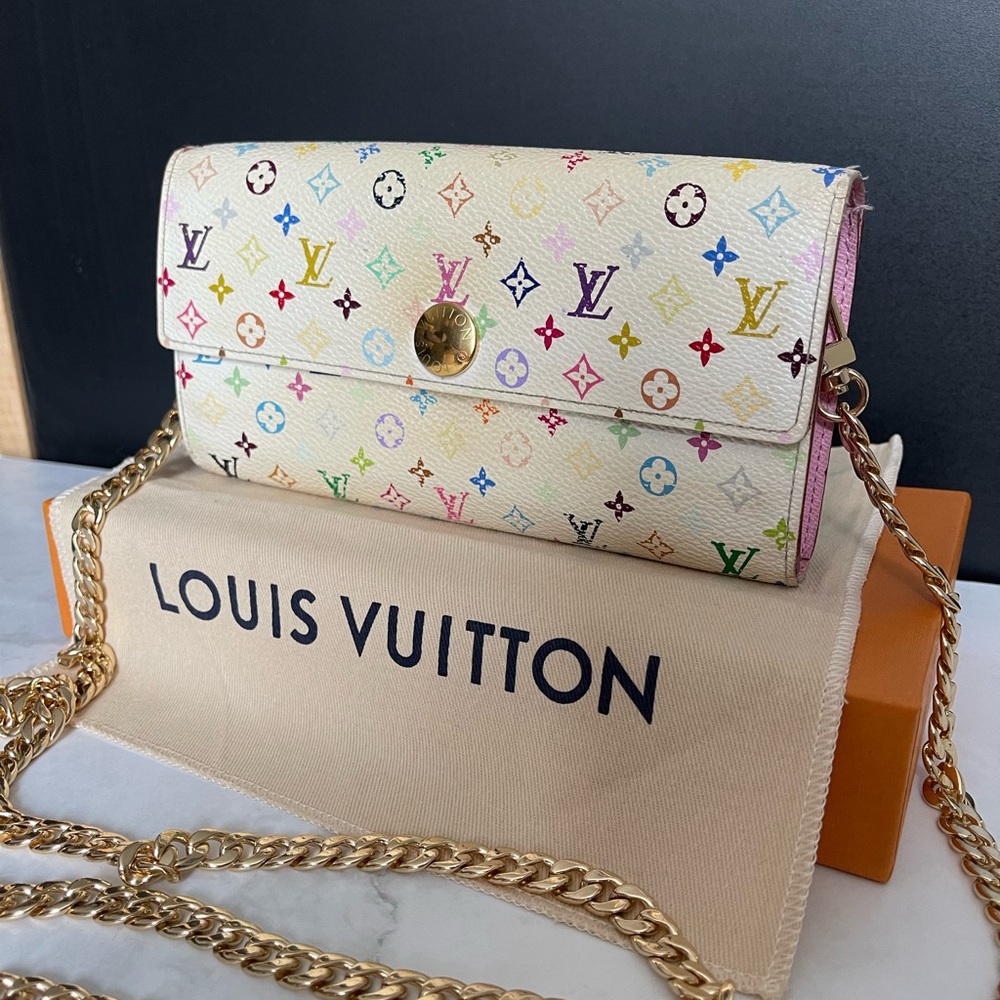 Authentic LOUIS VUITTON  Monogram Multicolor  Sarah Long Wallet TH2049